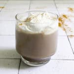 hot chocolate on a countertop.