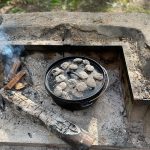 Place Dutch Oven on Coals + Top with More Coals.