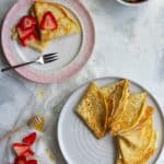 This easy French Crêpe Recipe is a adapted from Julia Child's basic crêpe recipe, and will walk you through how to make paper-thin French Crêpes at home!