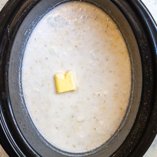 Slow Cooker Grits (StoneGround Grits) Champagne Tastes®