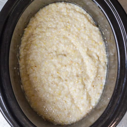 Slow Cooker Grits (StoneGround Grits) Champagne Tastes®
