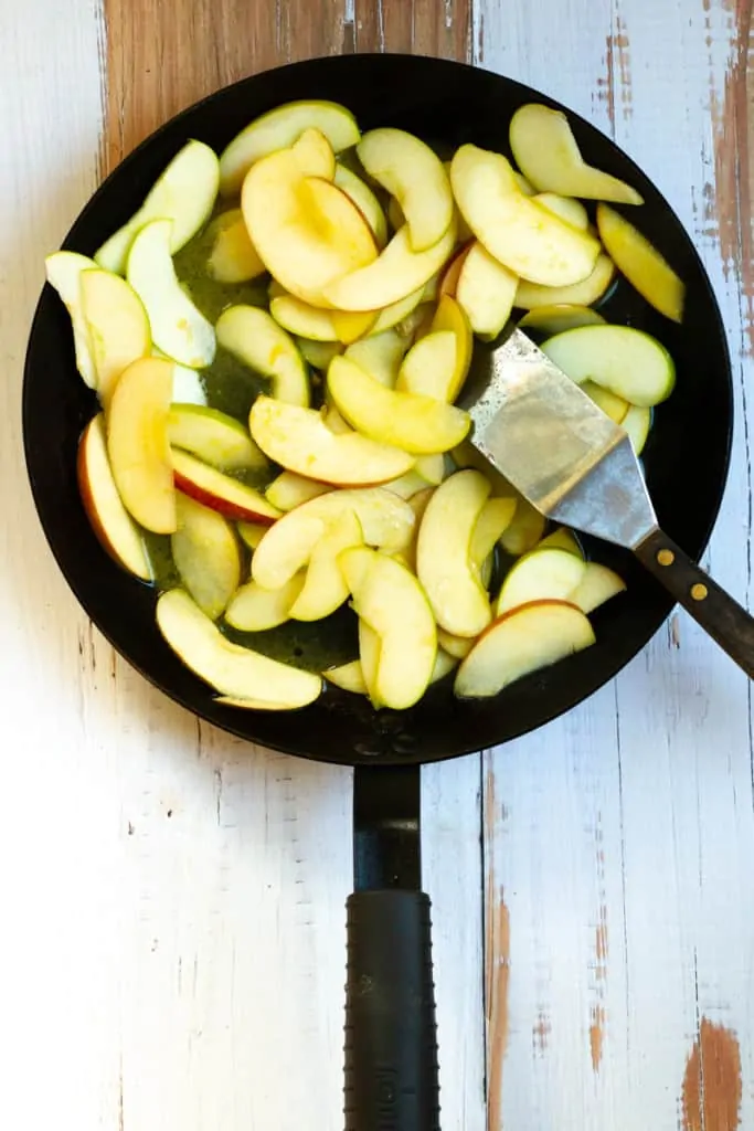 Add the Apples to a Pan