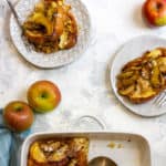 apple french toast bake in a serving dish