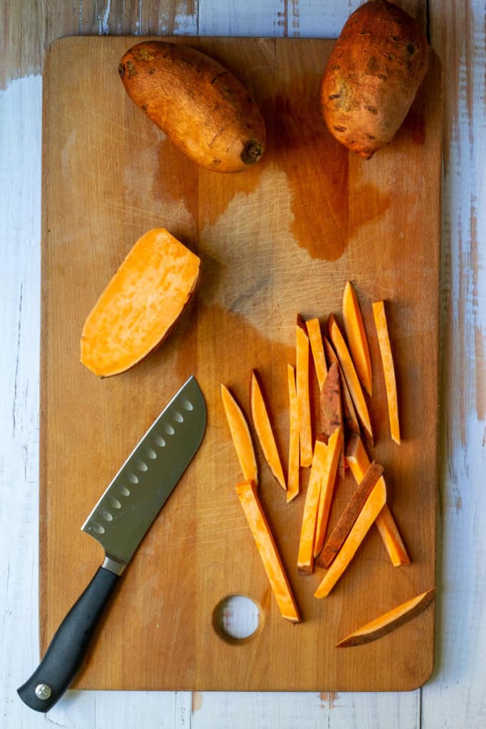 Cut Sweet Potatoes Into Fries