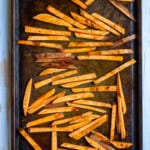 Toss Fries with Oil + Cinnamon