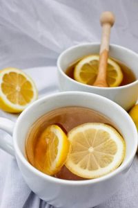 This vegan-friendly Mint Tea Hot Toddy hot cocktail is the perfect "get well" drink for for cold winter days.