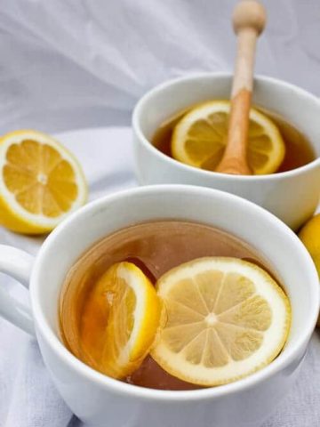 This vegan-friendly Mint Tea Hot Toddy hot cocktail is the perfect "get well" drink for for cold winter days.