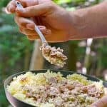 Forget freeze-dried meals! This quick and easy Backpacking Tuna Couscous Bowl is a delicious, flavorful meal for your next backpacking adventure!