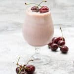 This Cherry Chocolate Chip Milkshake is a deliciously easy dessert for one-- made with bing cherries, chocolate chips, and sweet, creamy ice cream!