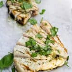 This Basil Pesto Grilled Swordfish is a quick, easy, and flavor-packed main course that's perfect for barbecues and cookouts!