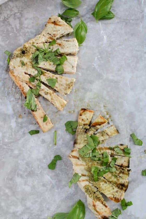 Grilled Swordfish with Basil Pesto Summer Seafood Grilling Recipe!
