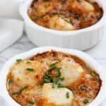 This Pumpkin Broiled Scallop Gratin is a seasonal take on the classic Coquilles St. Jacque, and is made with sea scallops cooked in a creamy pumpkin sauce