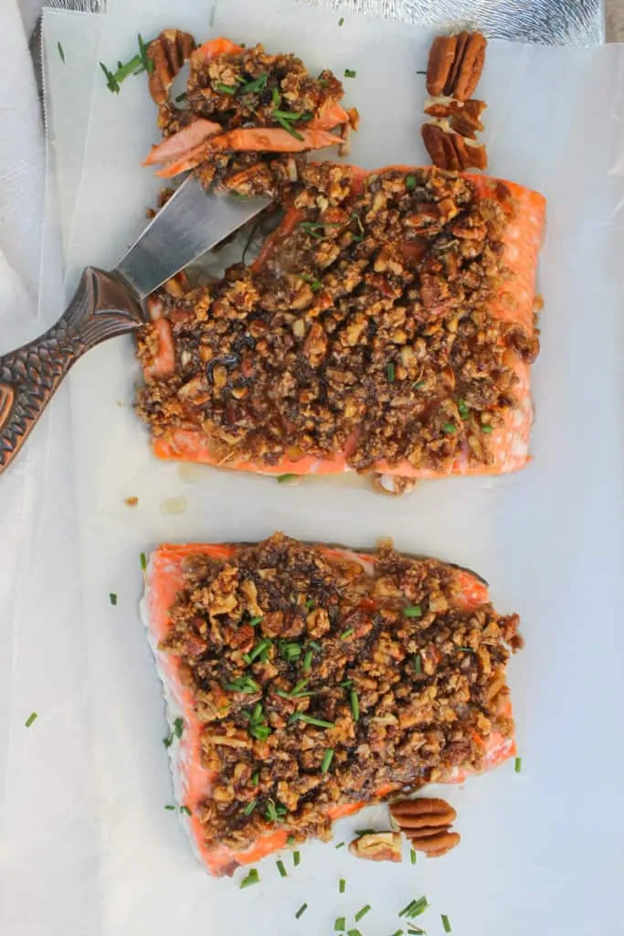 pecan-crusted salmon