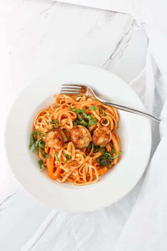 Scallop Alfredo with Pumpkin Champagne Tastes®