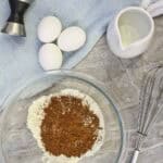 crepe cake ingredients on a countertop.