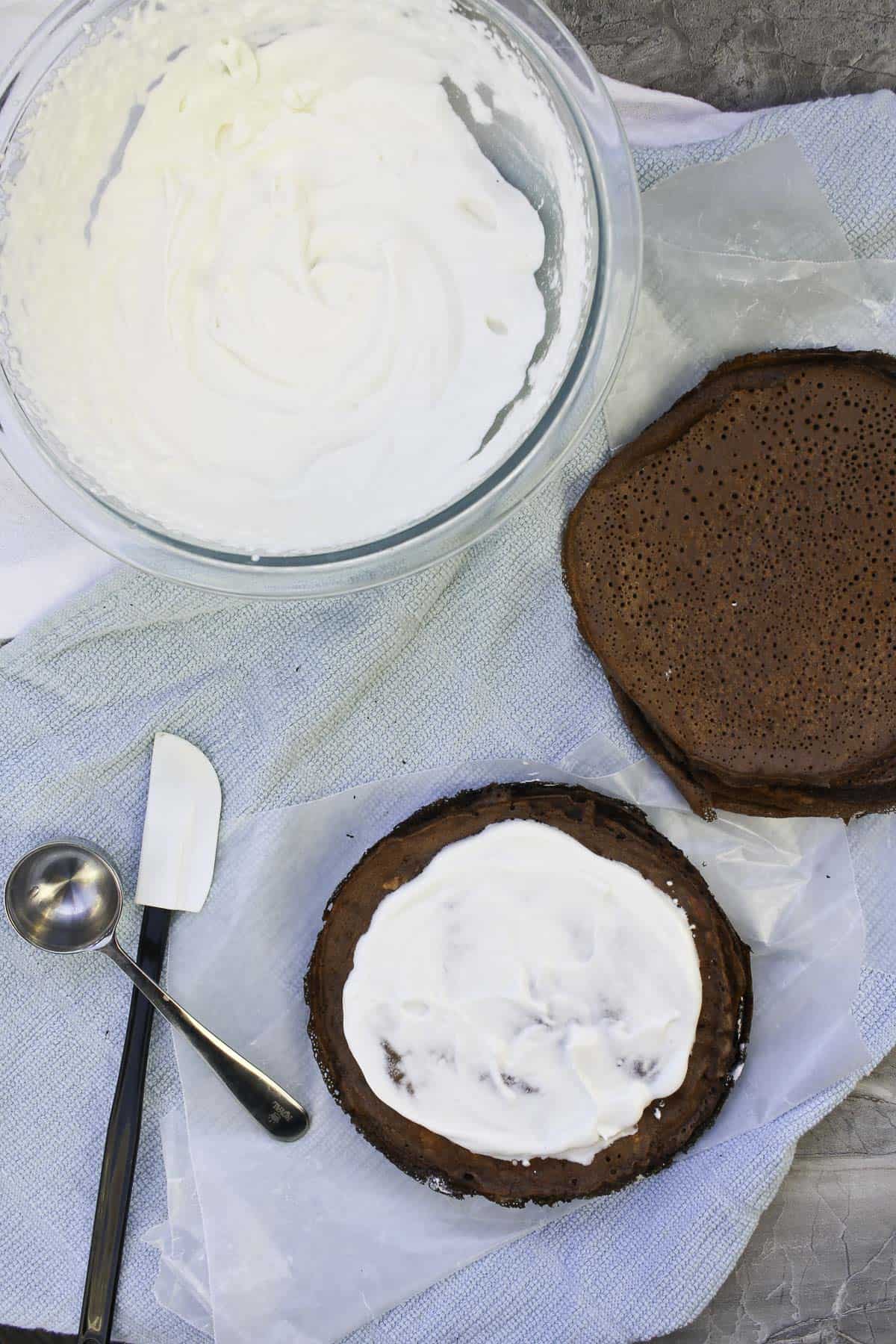 crepe and cream filling.