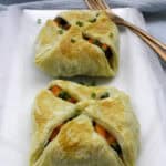 mushroom wellington on plate.