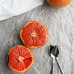 grapefruit breakfast on a countertop