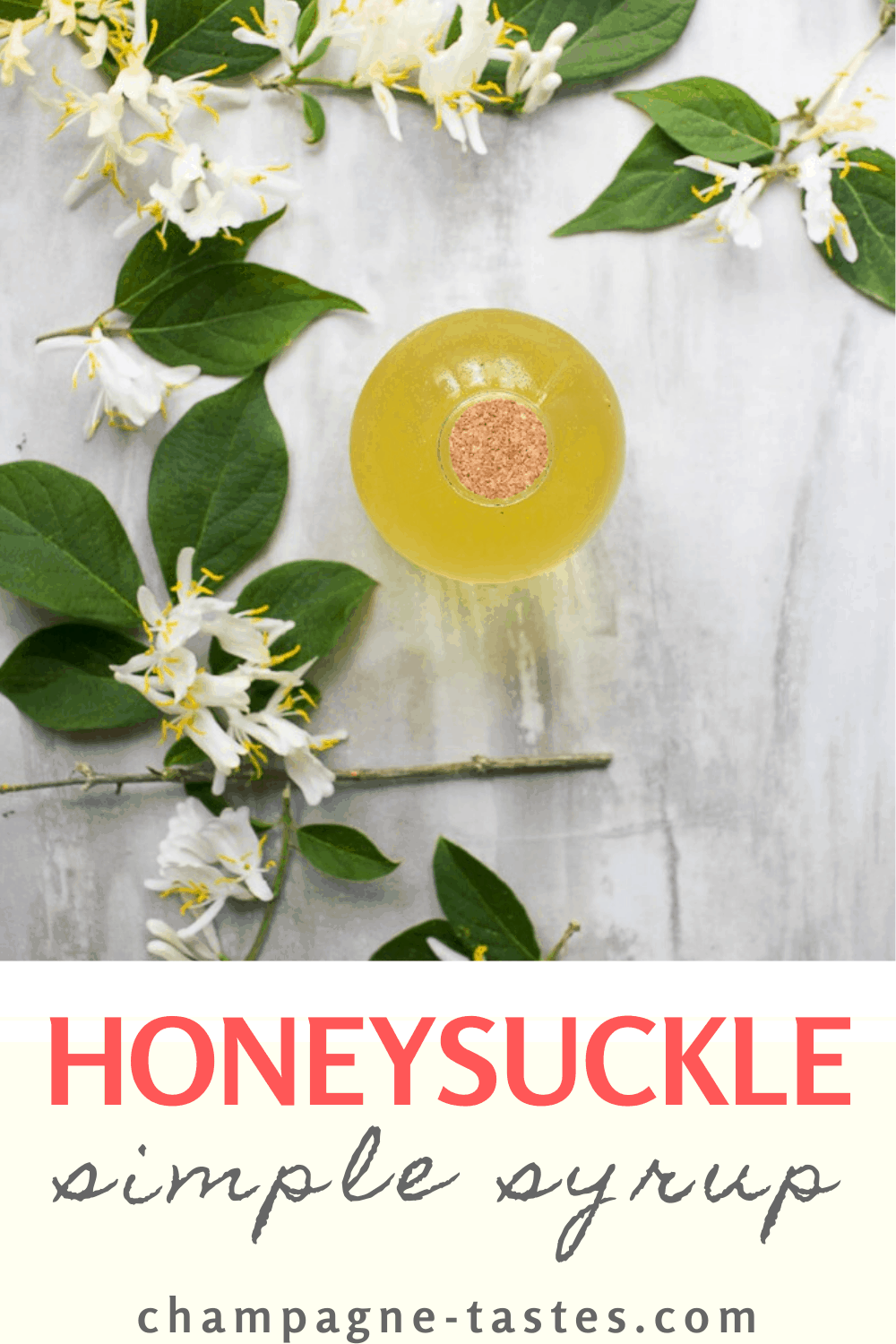 Honeysuckle Simple Syrup: A Wildflower Recipe for Cocktails + Drinks