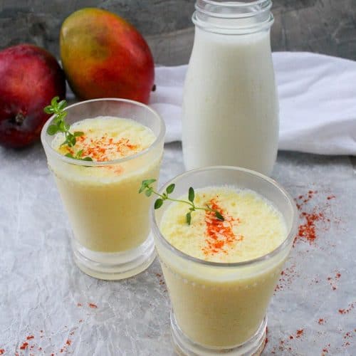 Mango Lassi with Kefir - Summer Probiotic Smoothie Drink