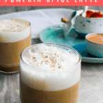This vegan-friendly pumpkin spice latte is made with spiced, lightly sweetened REAL pumpkin, steamed milk (or coconut milk), and espresso.