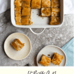 This delicious Vegan Baklava is made with phyllo dough, olive oil, and syrup, and is a sweet twist on the classic Greek and Turkish dessert. 