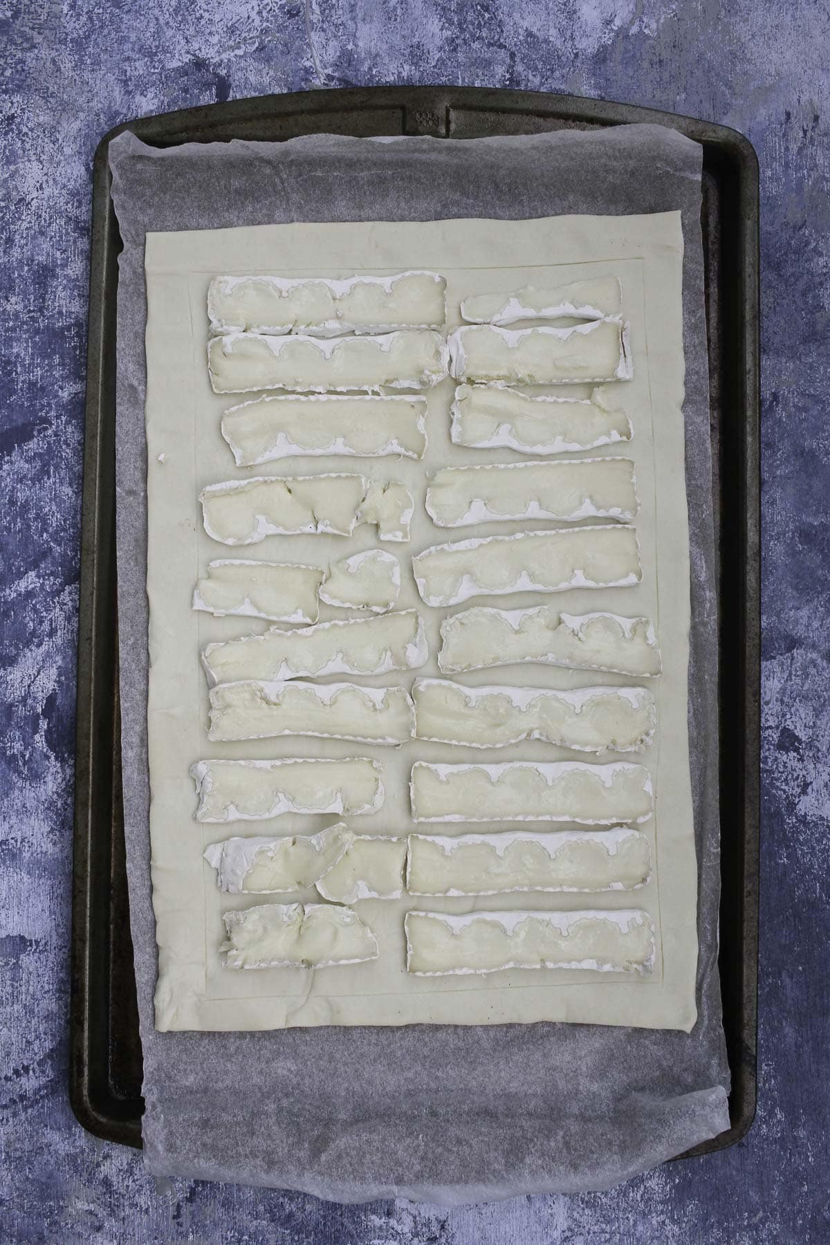 brie on puff pastry.