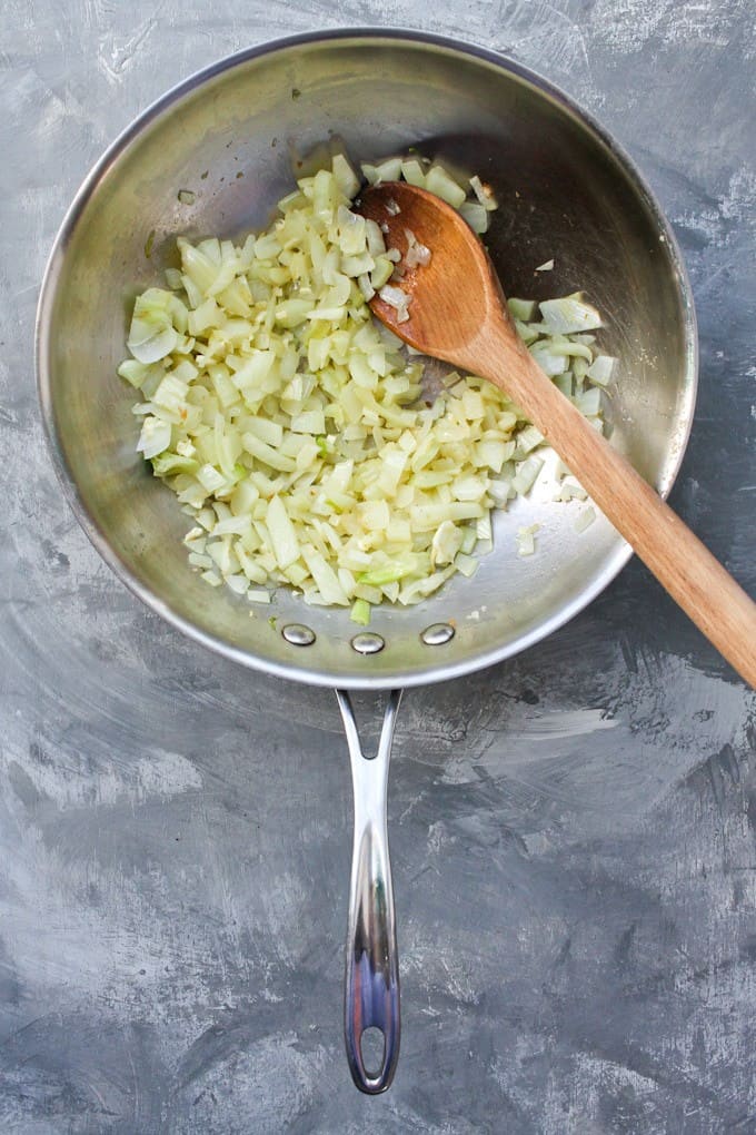 Cook the onion and fennel