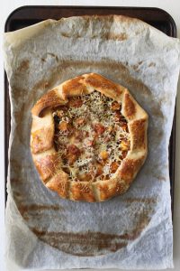 bake butternut squash galette until golden