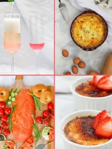 These delicious brunch recipes are a collection of my favorite breakfast meals and cocktails, and are perfect for your next breakfast party!