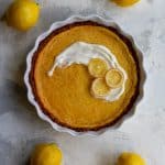 lemon pie in a serving dish