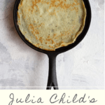This easy French Crêpe Recipe is a adapted from Julia Child's basic crêpe recipe, and will walk you through how to make paper-thin French Crêpes at home!