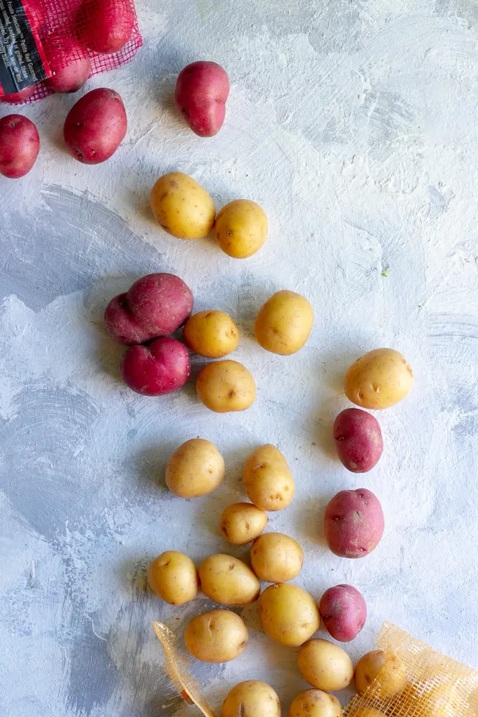 baby gold and red potatoes