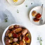 Roasted Baby Potatoes in a serving dish