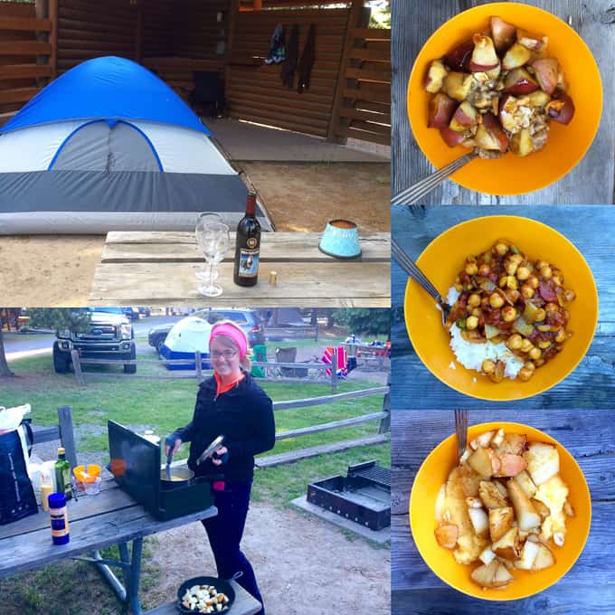 West Yellowstone KOA- Campground cooking for two days in Yellowstone