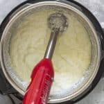 Blend instant pot mashed cauliflower until smooth