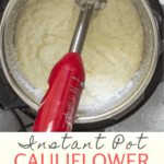 This quick and easy Instant Pot Mashed Cauliflower is made by steaming garlic and cauliflower inside a pressure cooker, and then preparing them to mimic mashed potatoes.