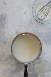 Whisk in the Cornstarch + Milk Mixture