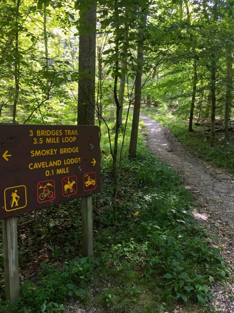 trail marker near Smokey Bridge