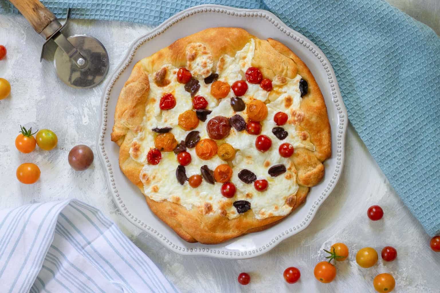 Focaccia Pizza with Store-Bought Dough - Champagne Tastes®