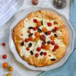 focaccia pizza on a serving plate