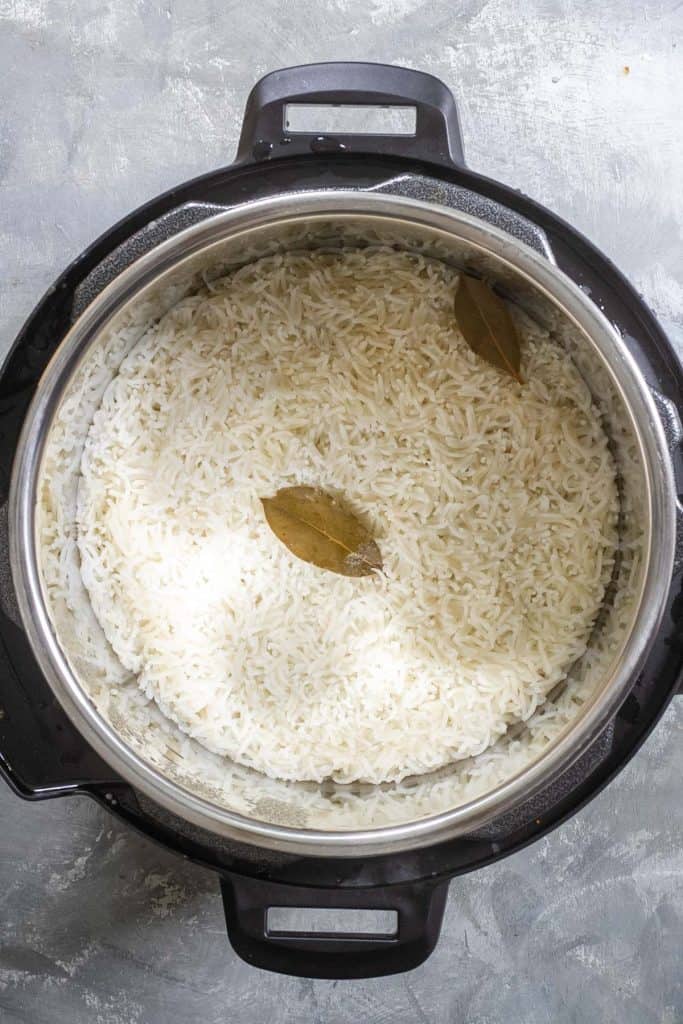 Pressure cook the basmati rice in the Instant Pot