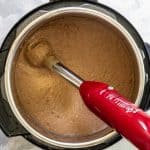 Blend refried beans with an immersion blender