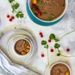 Refried beans in a serving dish