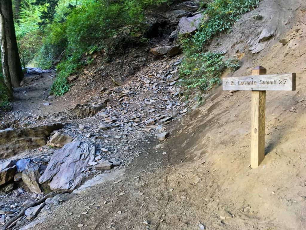 Trail Sign at Alum Cave Bluffs