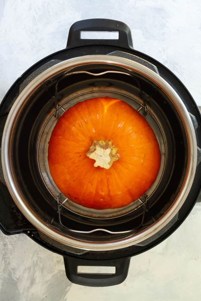 Place the Sugar Pumpkin in the Instant Pot
