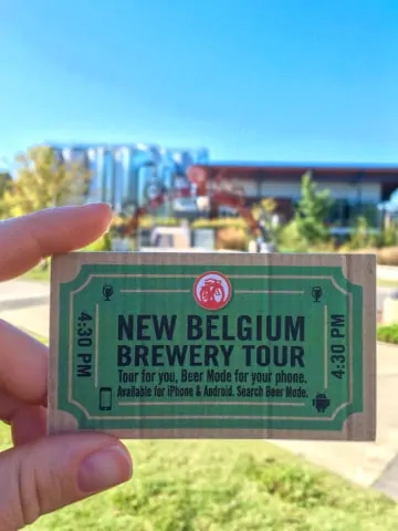 new belgium brewery tour ticket