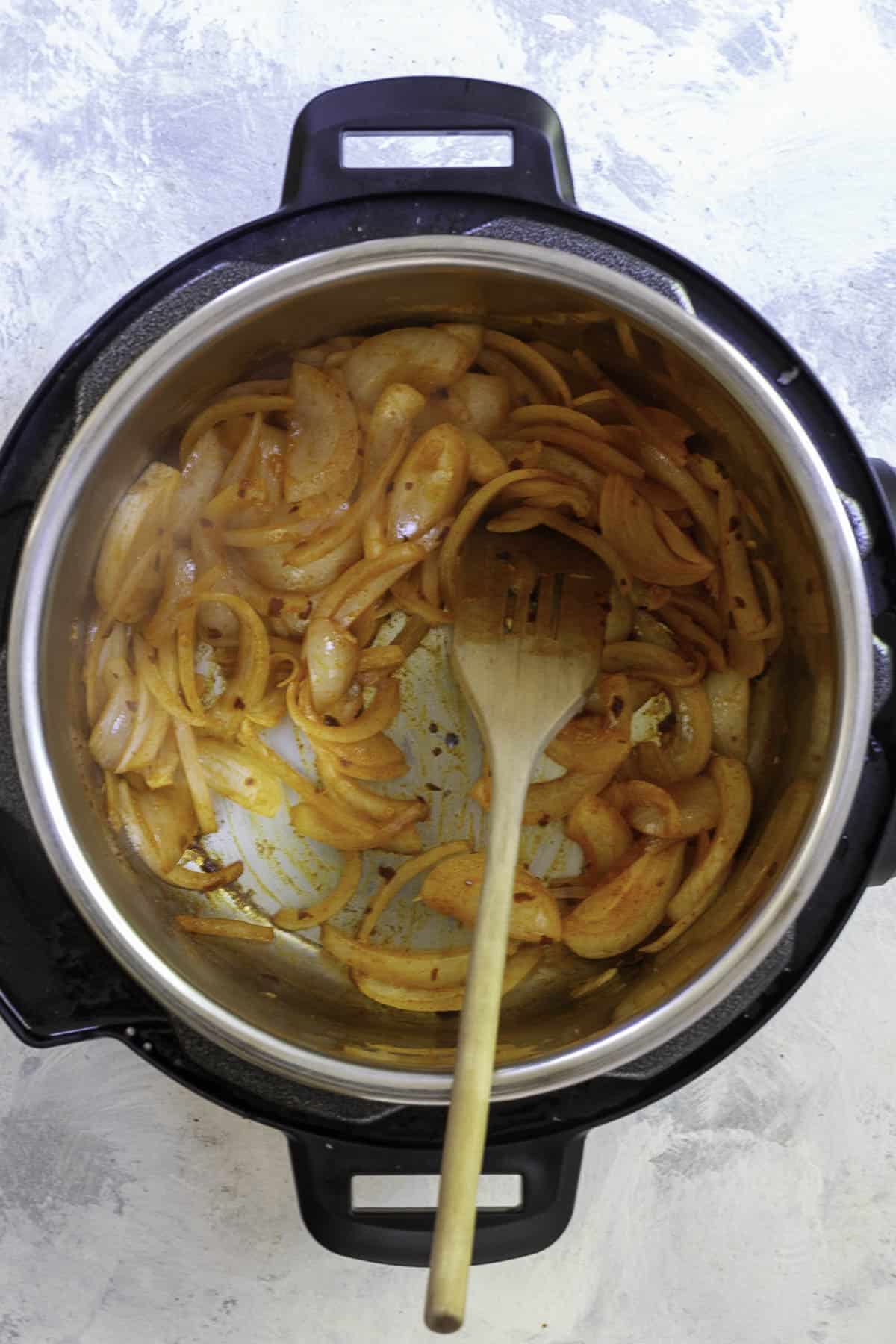 onions cooked in instant pot.