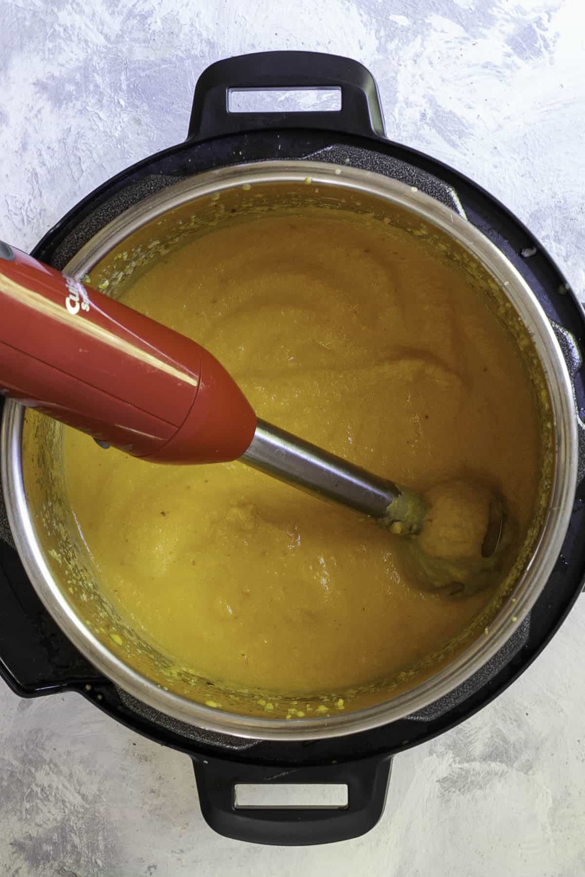 pureed pumpkin soup.