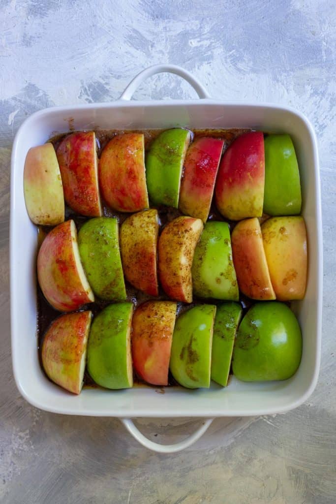 Pour the Brown Butter over Apples
